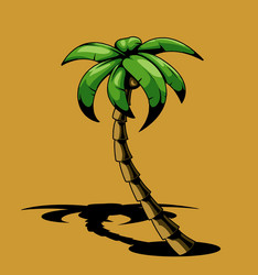 Cartoon coconut tree for design purposes vector