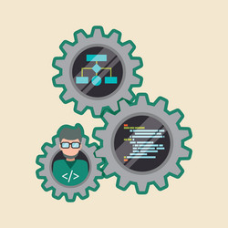 development and software design vector image