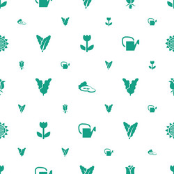 flora icons pattern seamless white background vector