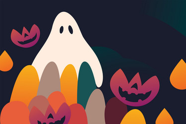 halloween greeting cards background vector