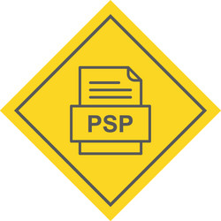 psp file document icon vector image