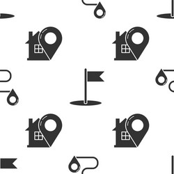 Set route location flag and map pointer vector