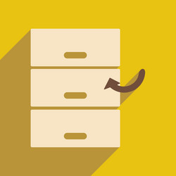 flat with shadow icon and mobile application files vector image