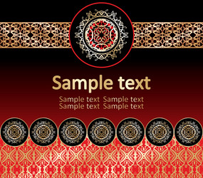 Golden Floral Pattern Background Vector Image