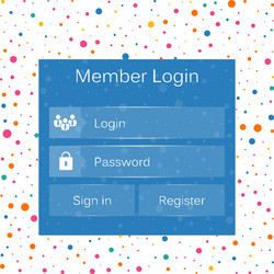 mobile user ui kit form interface for web vector image