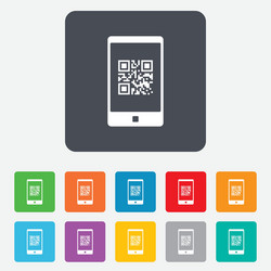 qr code sign icon scan symbol vector image
