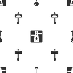 set push pin gps device with map and road traffic vector image