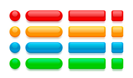 collection of colored buttons frame label event vector image
