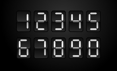 flip countdown - time remaining mechanical display vector image
