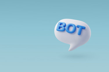 3d chatbot ai support in technology and business vector