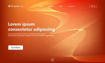 abstract background website landing page template vector image