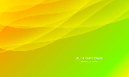 abstract wave element for design green digital vector image