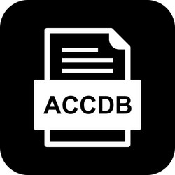 Accdb file document icon vector