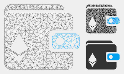 ethereum purse mesh network model vector image