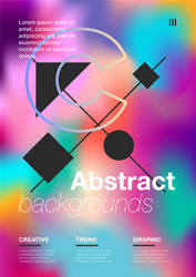 minimal geometric pattern gradients vector image