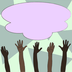 Multiracial diversity hands Royalty Free Vector Image