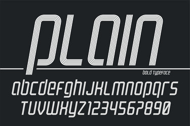 plain display font popart design alphabet vector