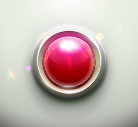 Red Emergency Stop Button vector image