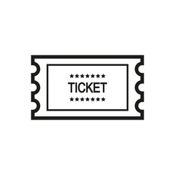 ticket icon simple linear vector