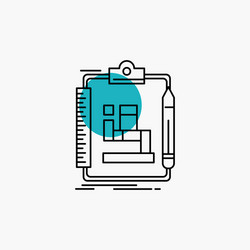 Algorithm process scheme work workflow line icon vector