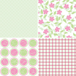 scrapbook patterns for design vector image