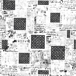 abstract seamless pattern with scribbles and text vector image