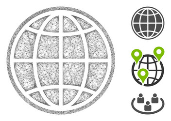 internet polygonal web mesh vector image