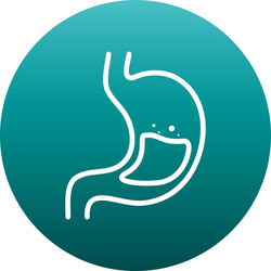 isolated stomach block gradient style icon vector image