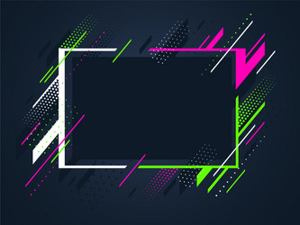 artistic colorful frame with different elements vector image