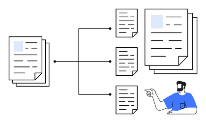 document organization and management workflow vector image