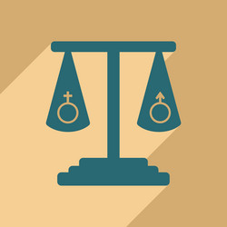 flat with shadow icon and mobile application vector image