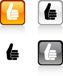 Glossy Square Button vector image