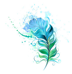 Rainbow feather Royalty Free Vector Image - VectorStock
