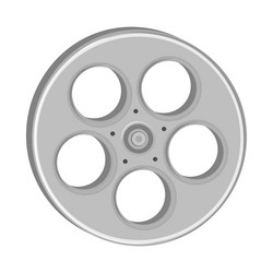 isolated object of reel and roll logo web element vector image