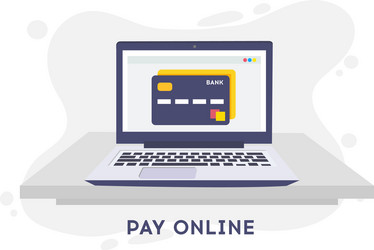 Pay online concept on modern technology devices vector