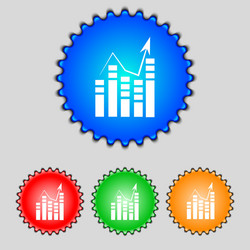 Text file icon add document with chart sign vector