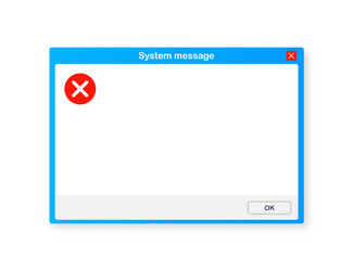 vintage user interface critical error warning vector image