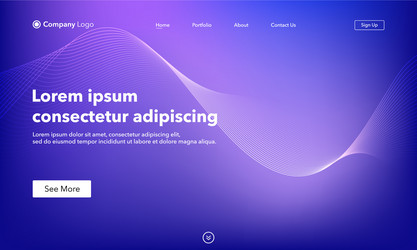 abstract background website landing page template vector image