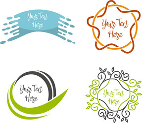 abstract emblem blank design template frame border vector image