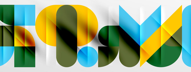 round shapes circles and lines minimal geometric vector image
