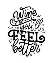 Wine lettering composition in modern style vector