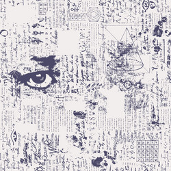 abstract seamless pattern with scribbles and text vector image