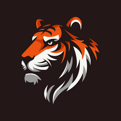 Aggressive Tiger Mascot Logo Vector Image