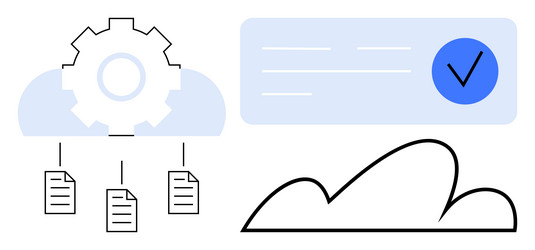 cloud integration with file management vector image