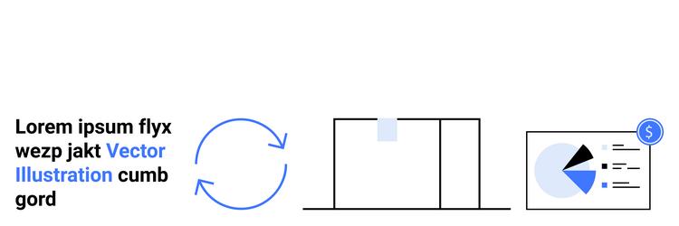 digital workflow process with pie chart arrows vector image