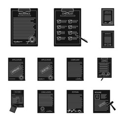 isolated object of form and document icon vector image