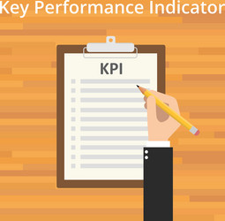 Kpi key performance indicator checklist vector