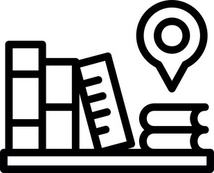library linear style icon design vector image