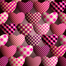 Magenta hearts pattern vector