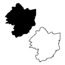 map of amman jordan silhouette flat and outline Vector Image